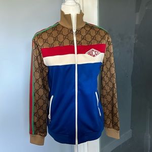 Gucci Women’s GG Track Top w/ Vintage Chevron Pattern
